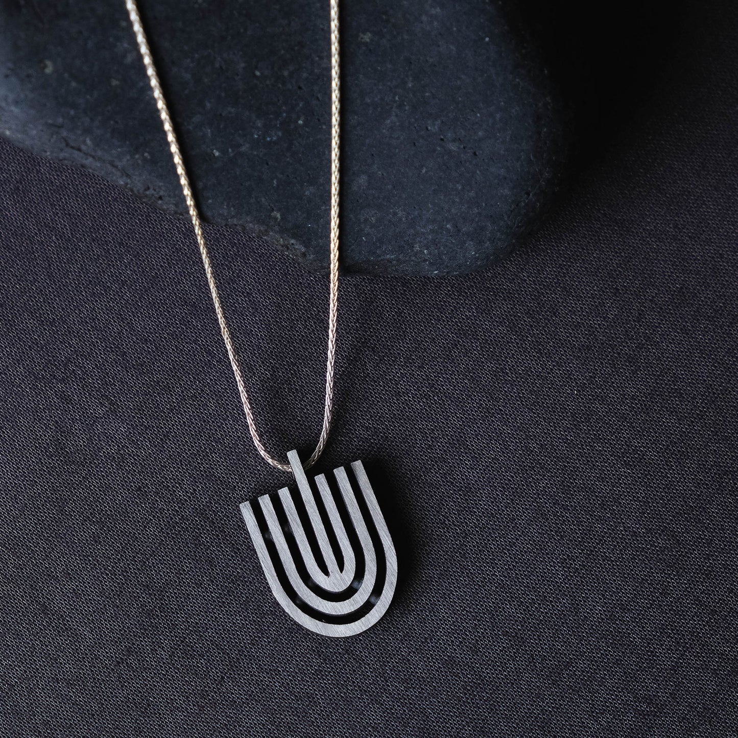 Jewish amulet Menorah pendant Passover silver gift Silver judaica necklace Stand with Israel Judaica jewelry Bar mitzvah gift
