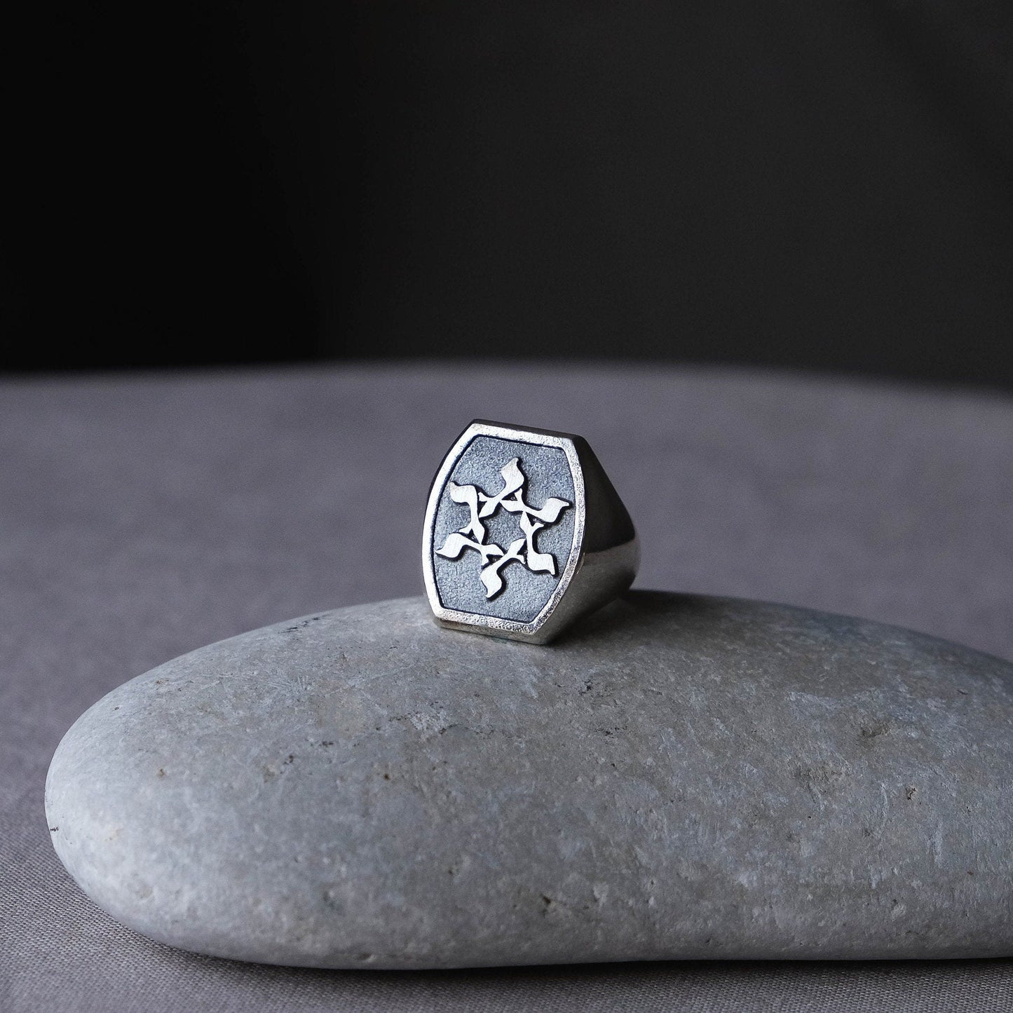 Hebrew Star of David signet ring