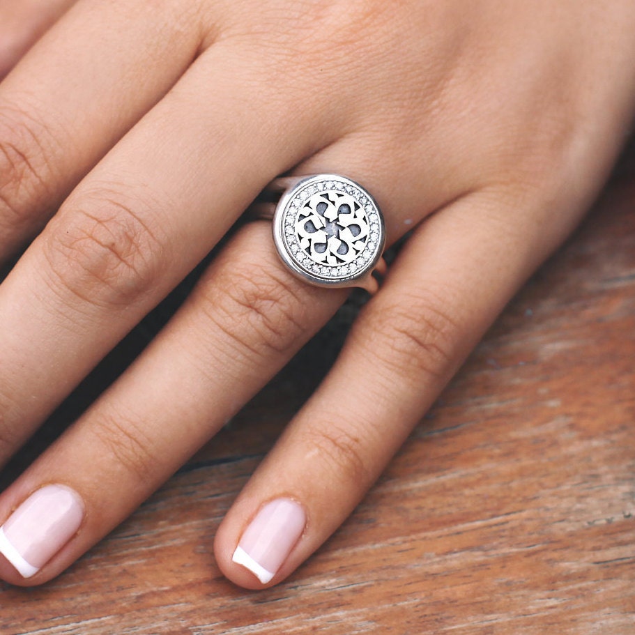 Star of David Signet Ring with Diamonds