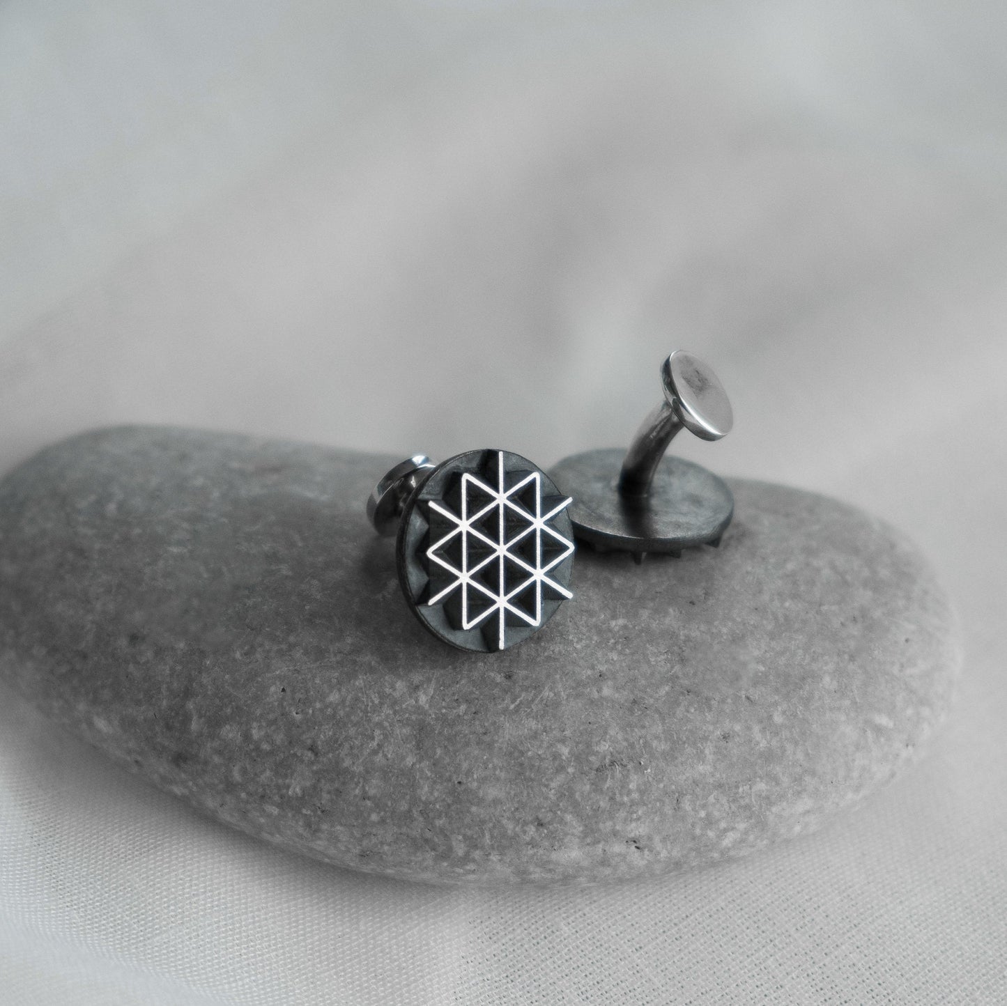 Geometric Star of David cufflinks