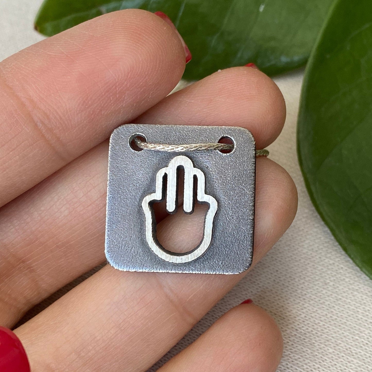 Silver Hamsa Necklace