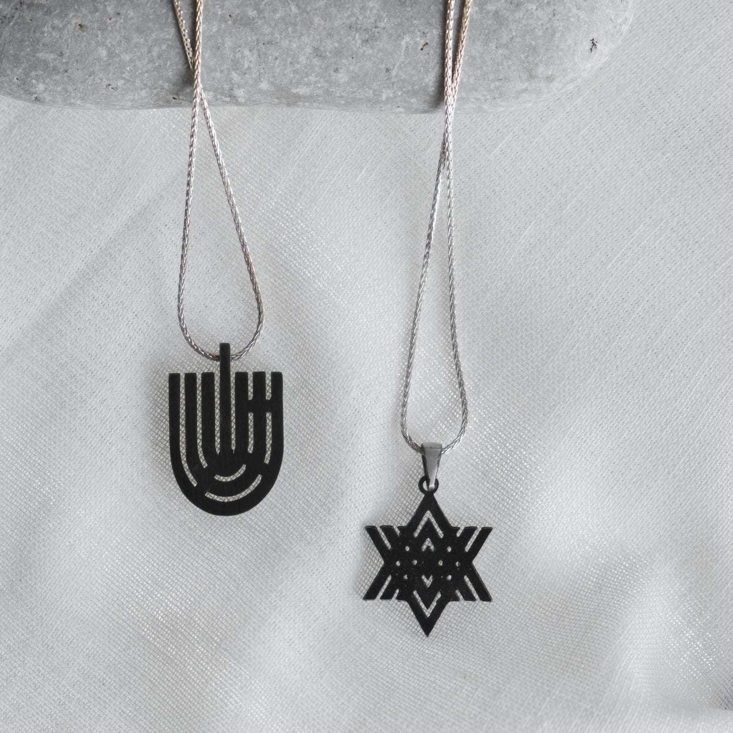 Jewish amulet Menorah pendant Passover silver gift Silver judaica necklace Stand with Israel Judaica jewelry Bar mitzvah gift