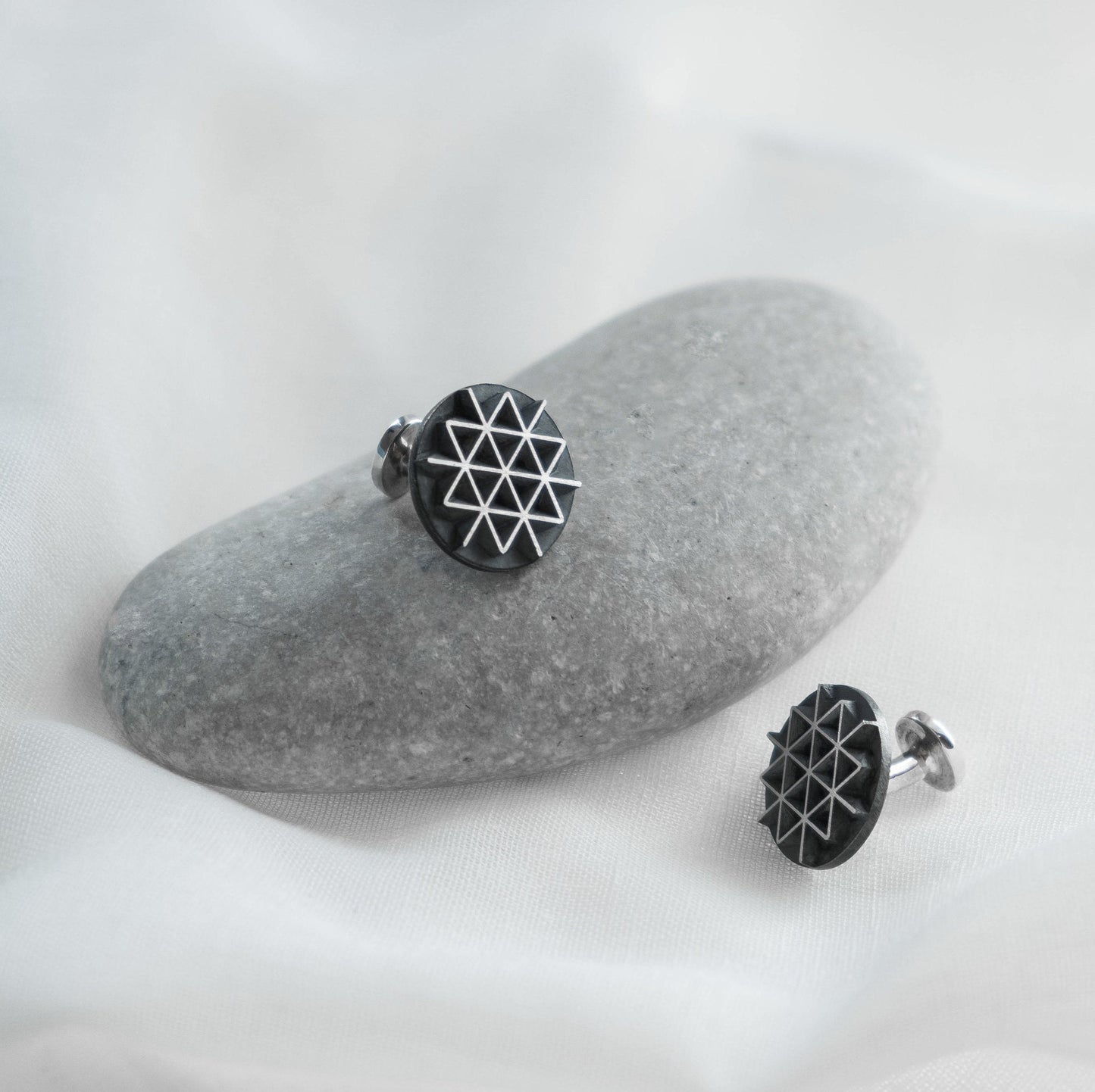 Geometric Star of David cufflinks