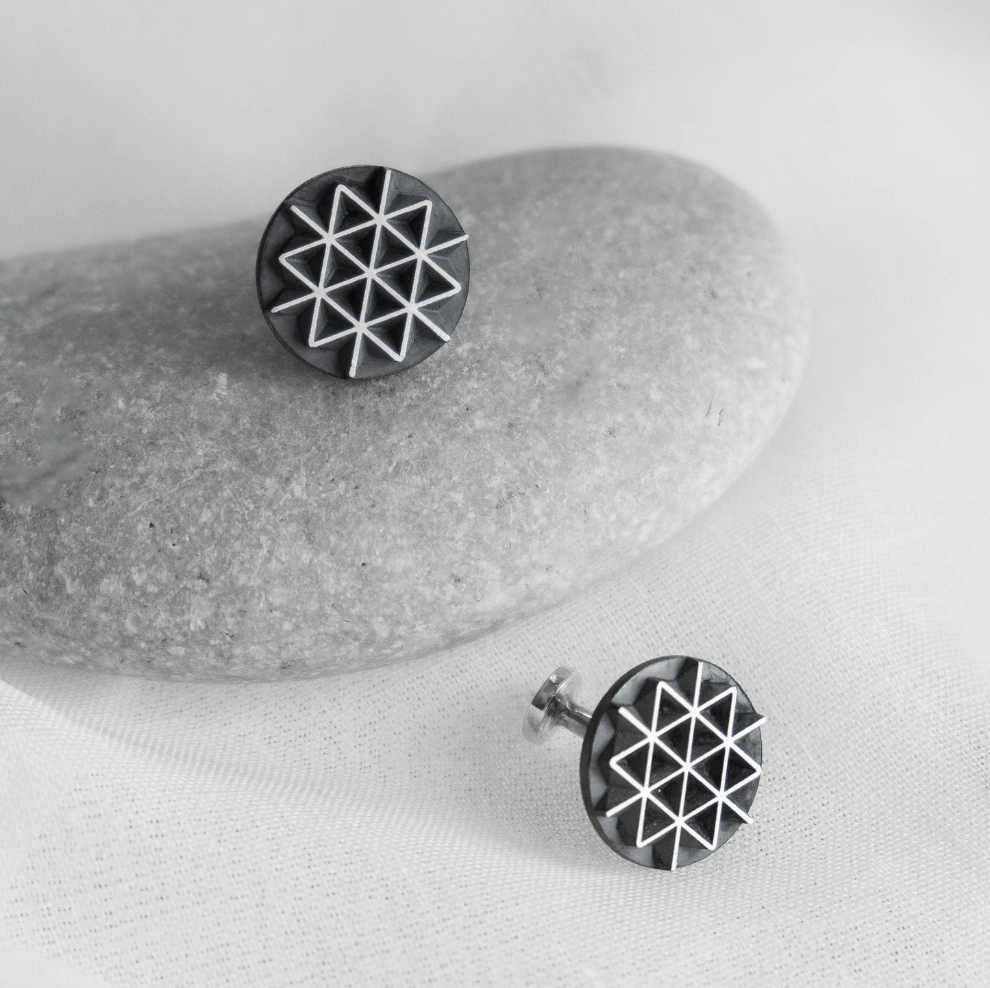 Geometric Star of David cufflinks