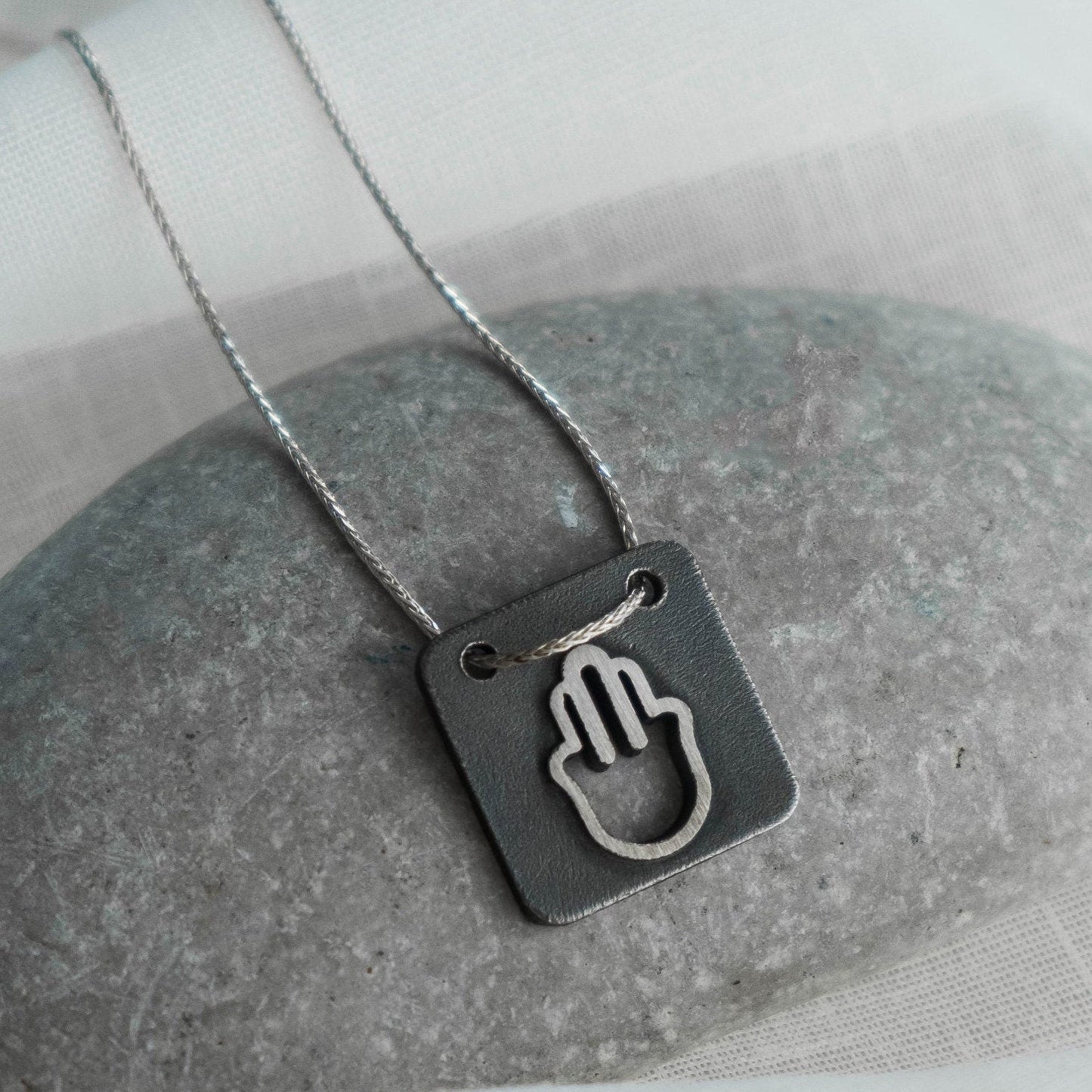 Silver Hamsa Necklace