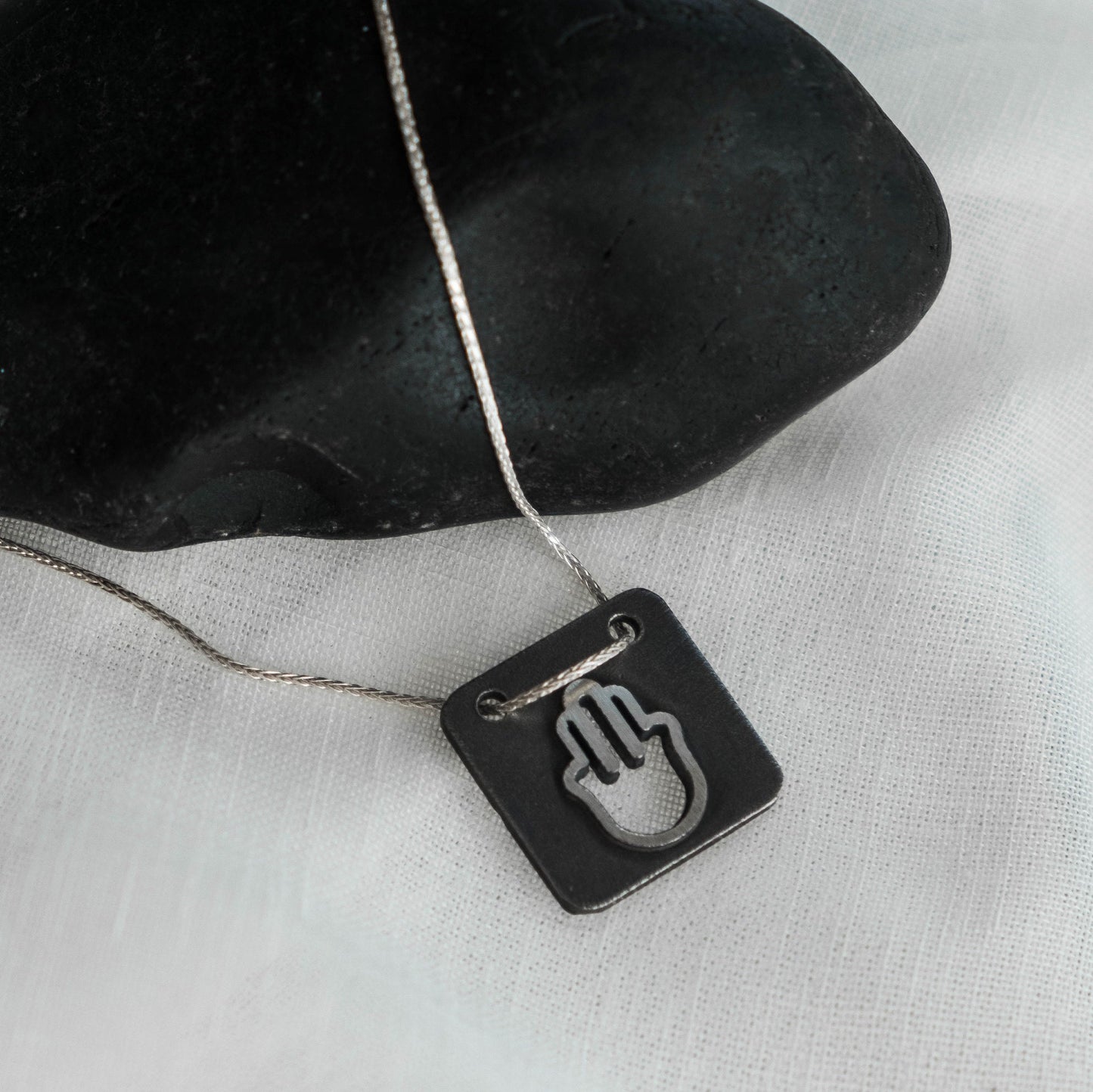Silver Hamsa Necklace