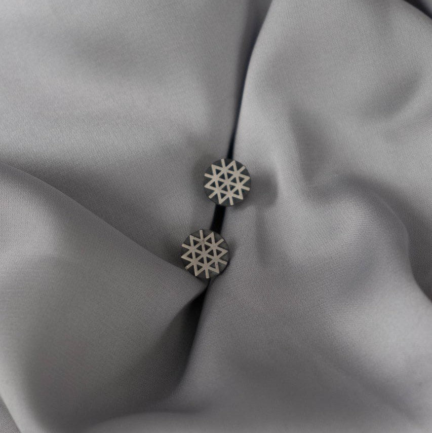 Jewish star earrings Geometric studs Triangle earrings Kabbalah earrings