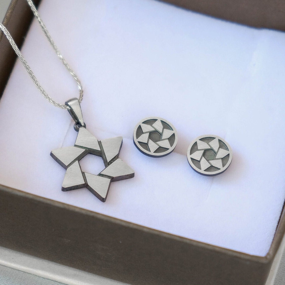 Tiny Star of David Stud Earrings