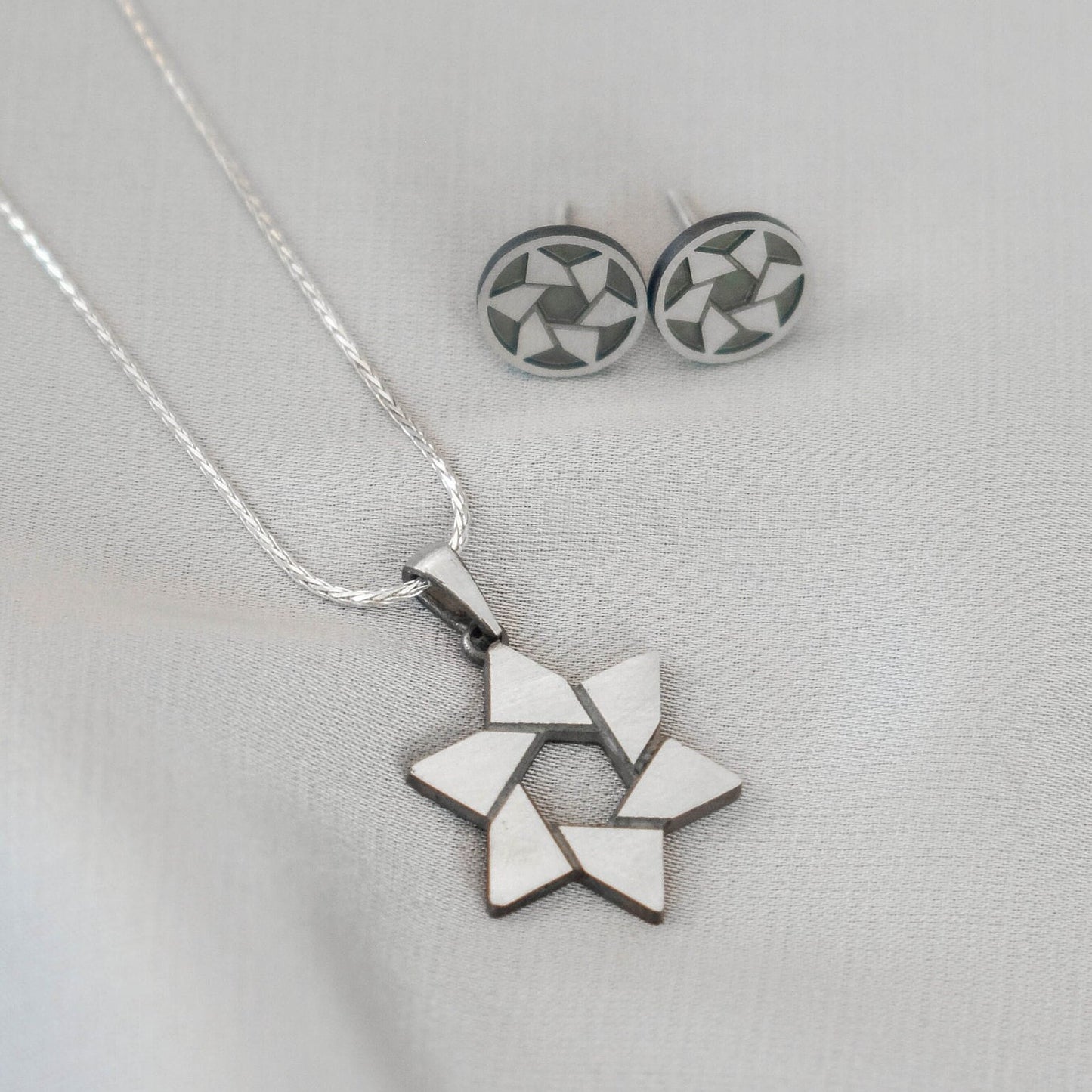 Tiny Star of David Stud Earrings
