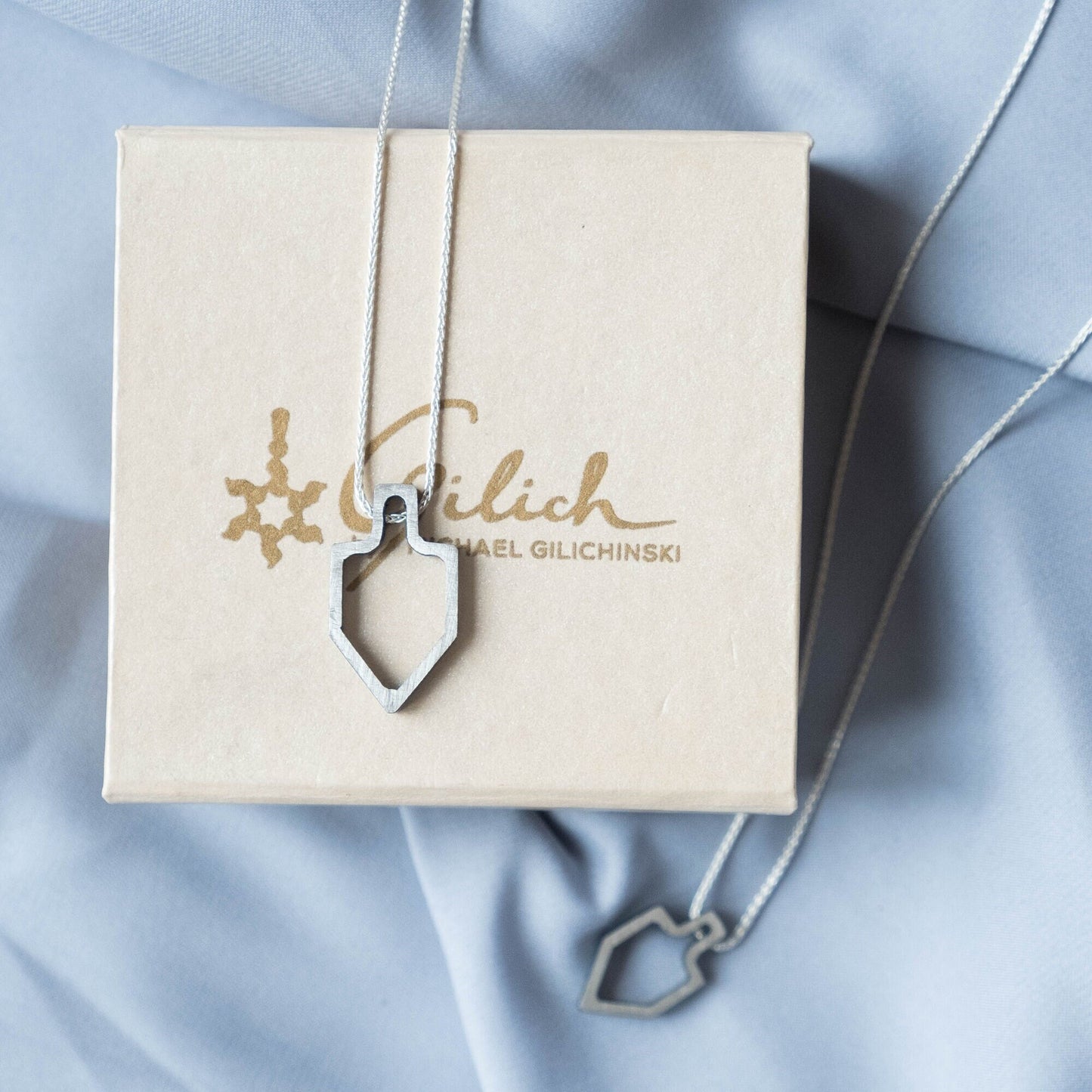 Sterling Silver Dreidel Necklace