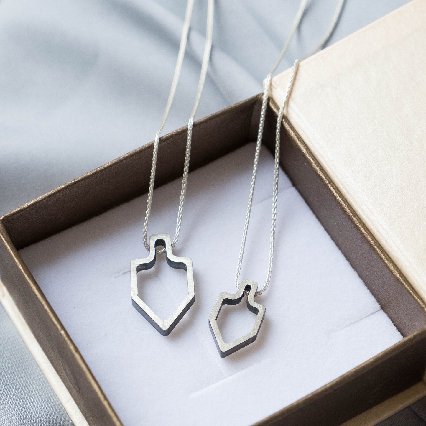Sterling Silver Dreidel Necklace