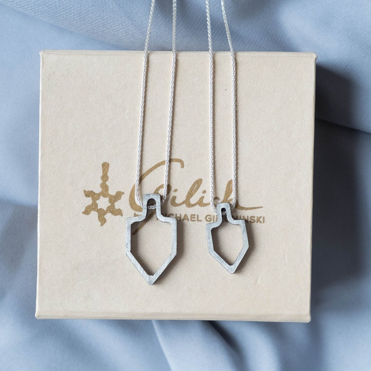 Sterling Silver Dreidel Necklace
