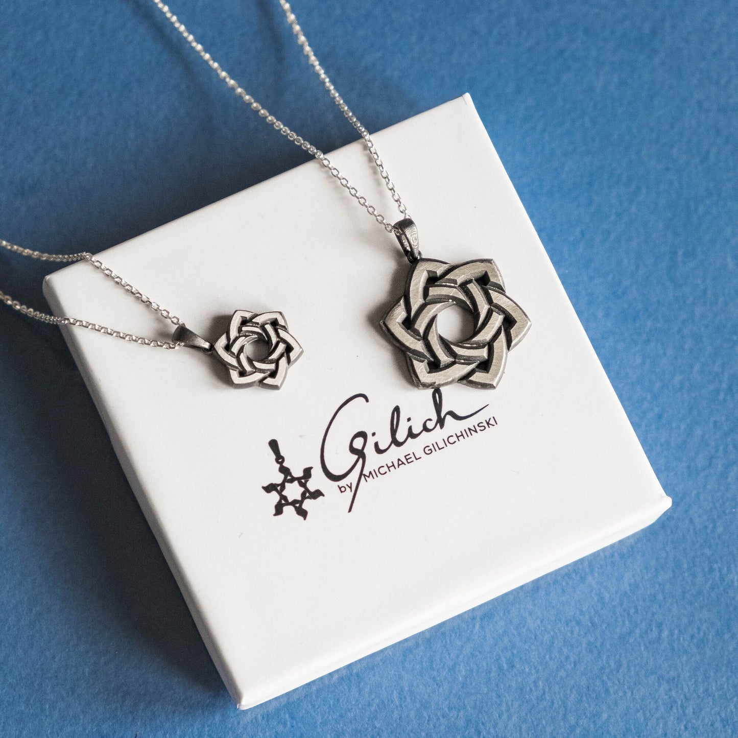 Succulent Necklace - Silver Star of David