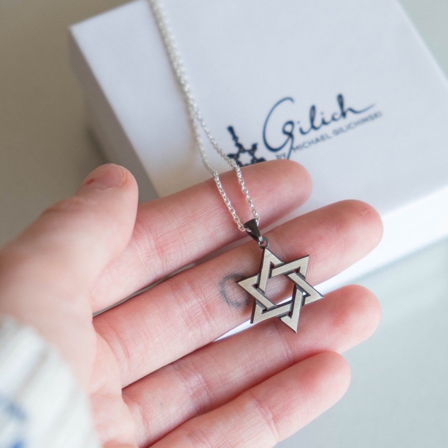 Star of david, Support israel, silver magen david, jewish gift, stand with israel, judaica necklace silver, classic magen david, gilich