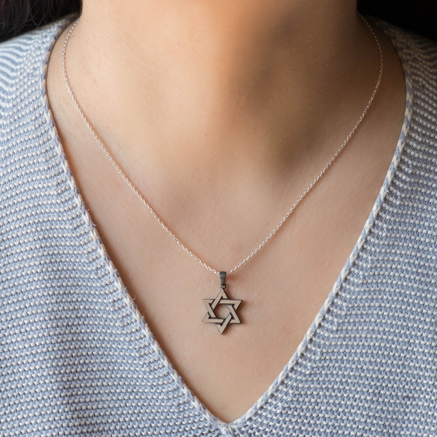 Star of david, Support israel, silver magen david, jewish gift, stand with israel, judaica necklace silver, classic magen david, gilich