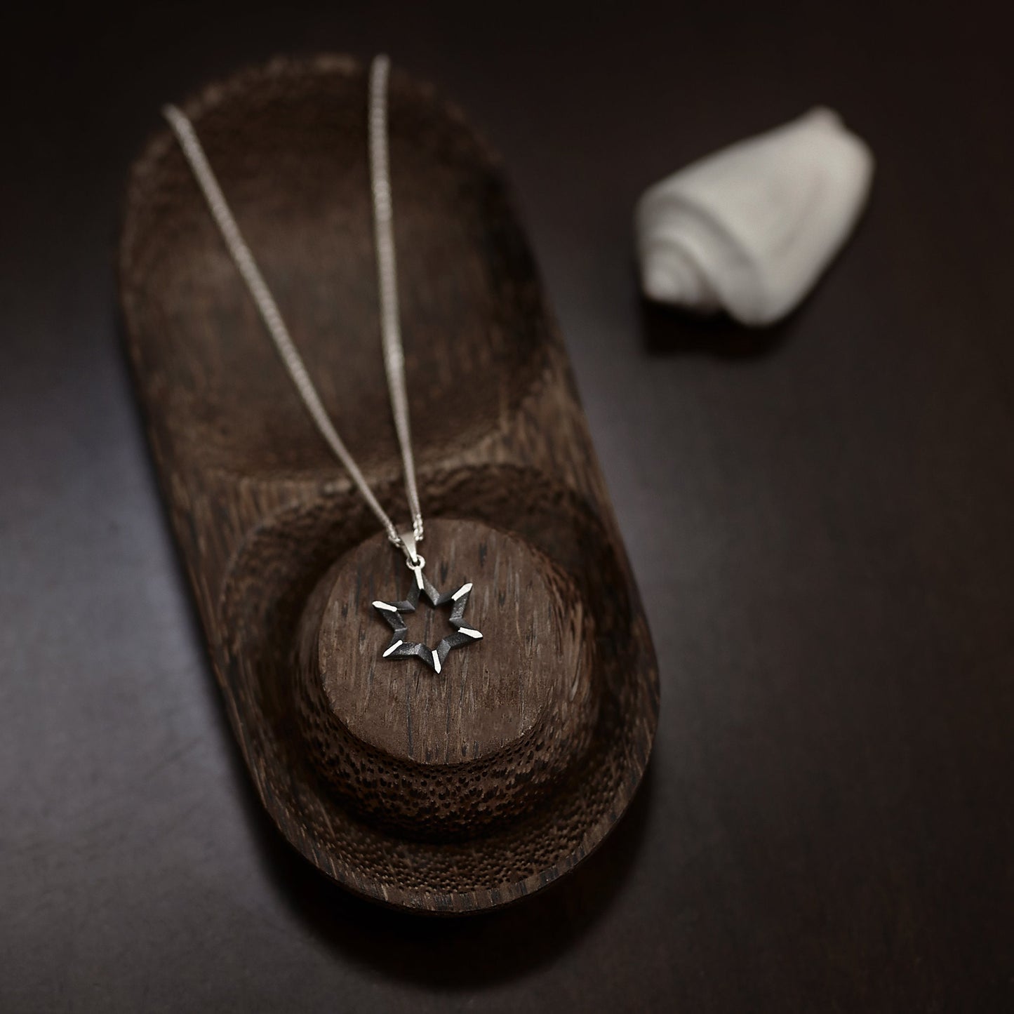 Sharp Star of David Necklace