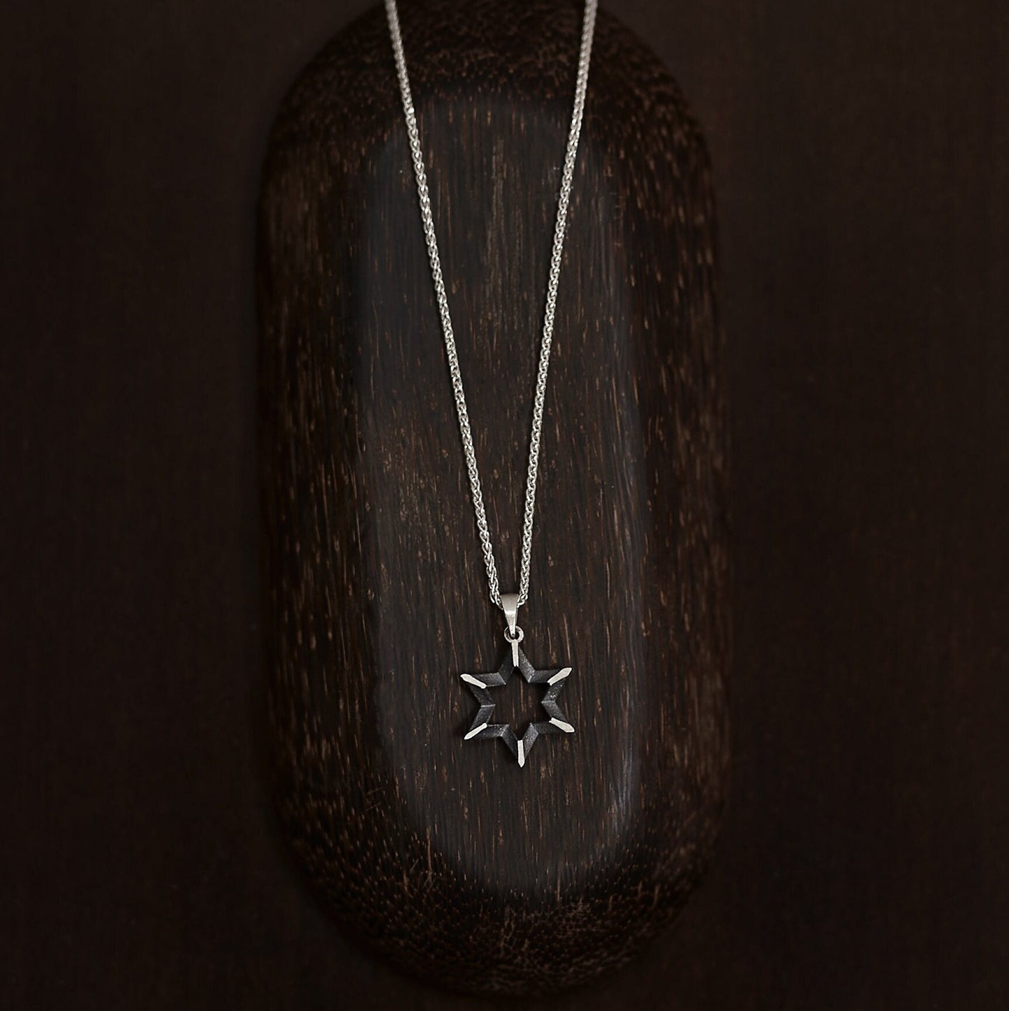 Sharp Star of David Necklace
