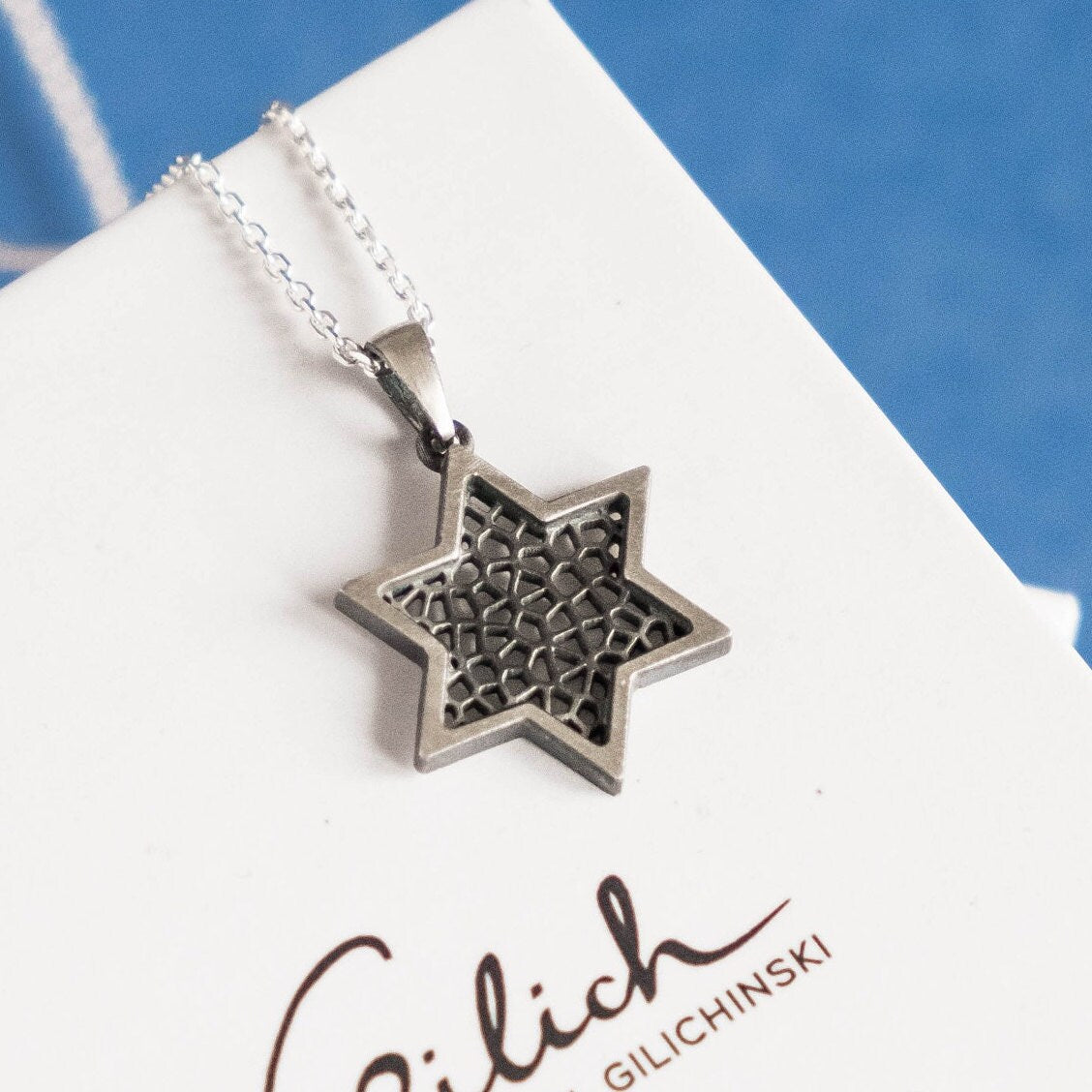 Filigree Silver Star of David