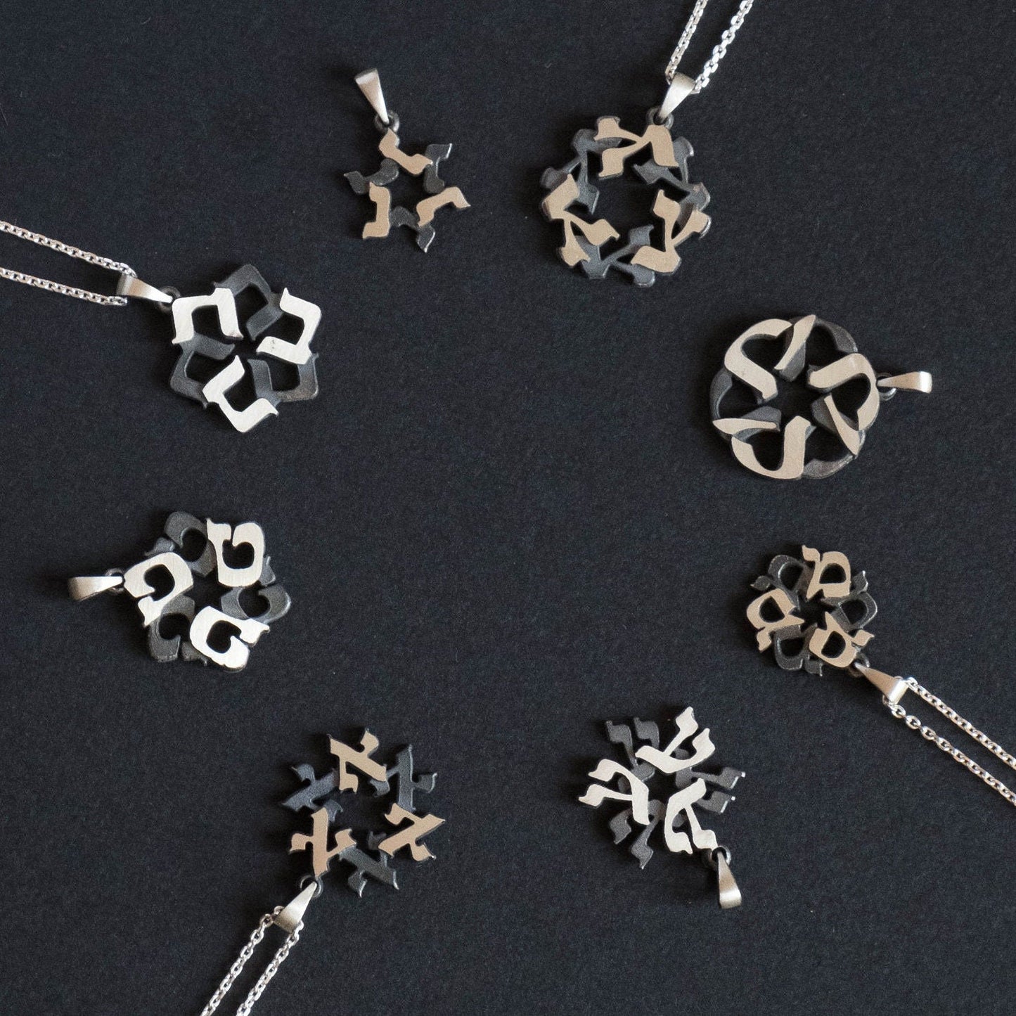 Custom Hebrew Letter Necklace