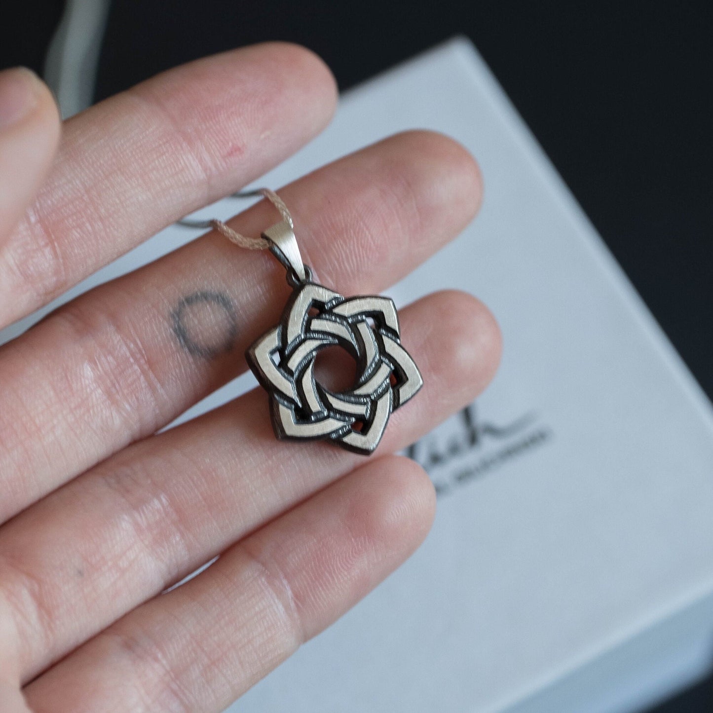 Succulent Necklace - Silver Star of David