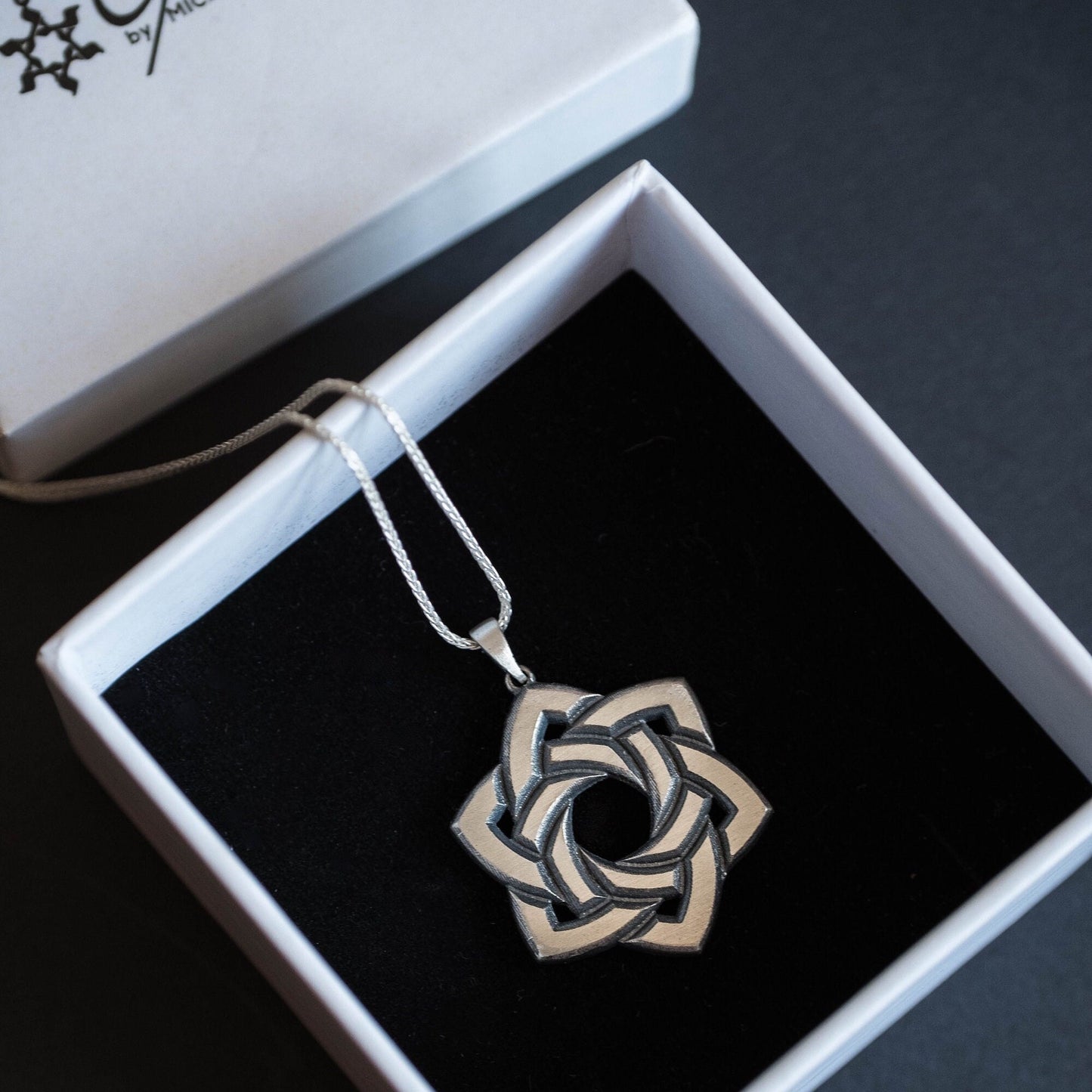 Succulent Necklace - Silver Star of David