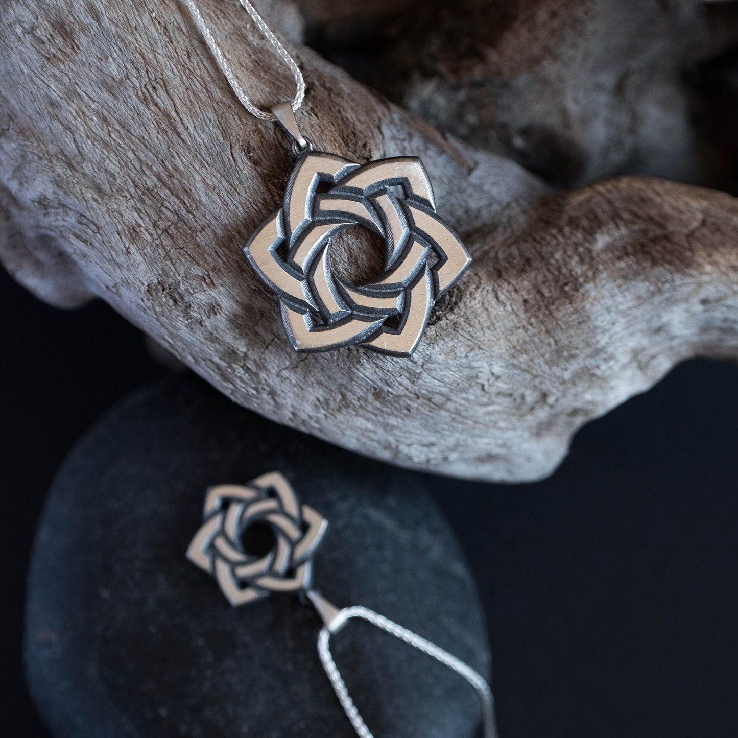 Succulent Necklace - Silver Star of David