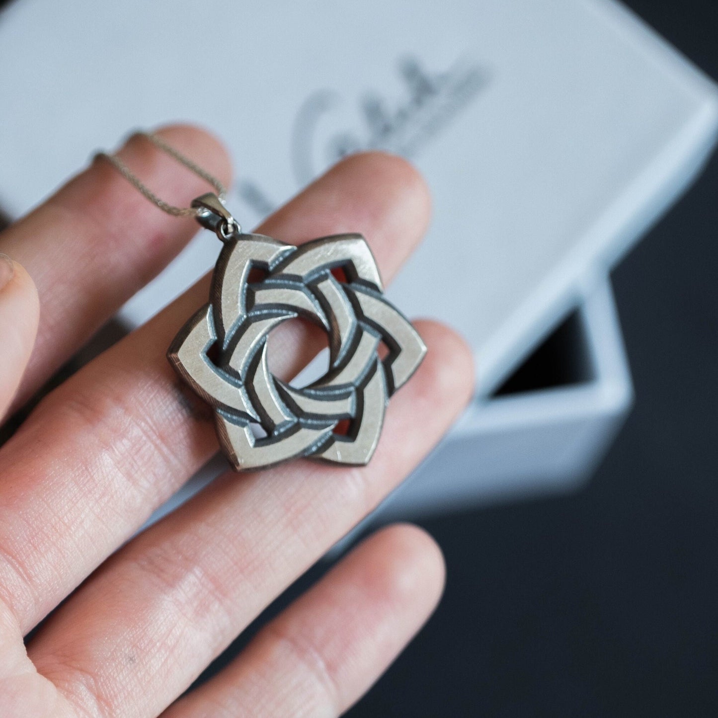 Succulent Necklace - Silver Star of David