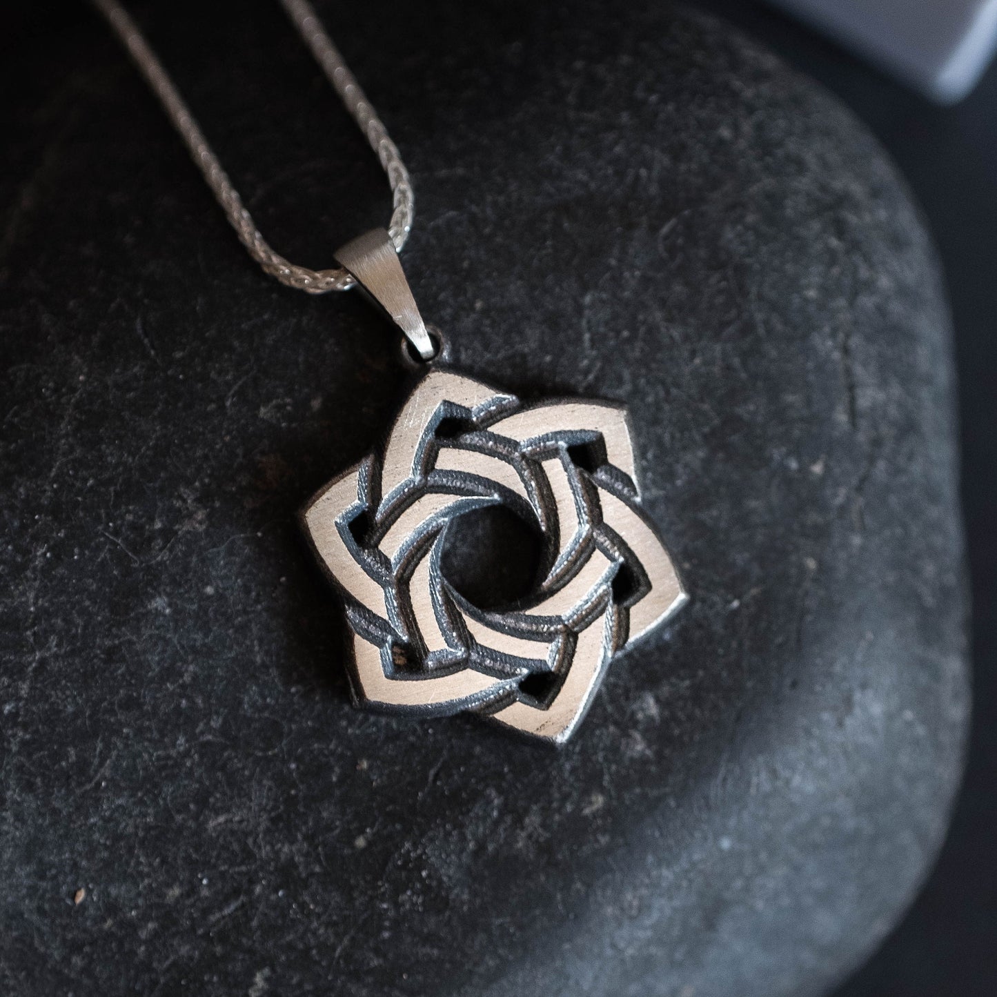 Succulent Necklace - Silver Star of David