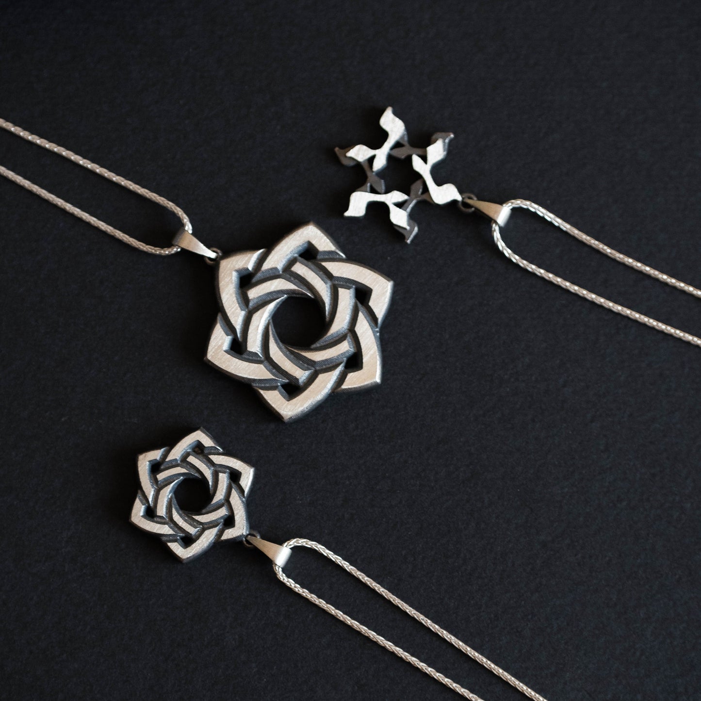 Succulent Necklace - Silver Star of David