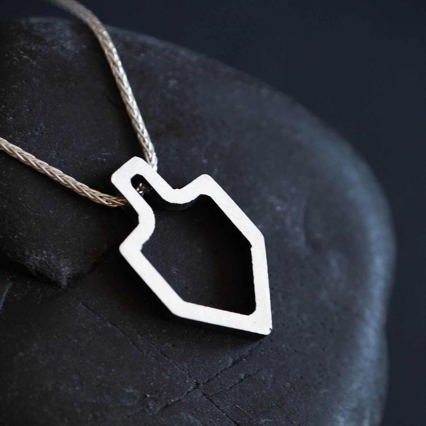 Sterling Silver Dreidel Necklace