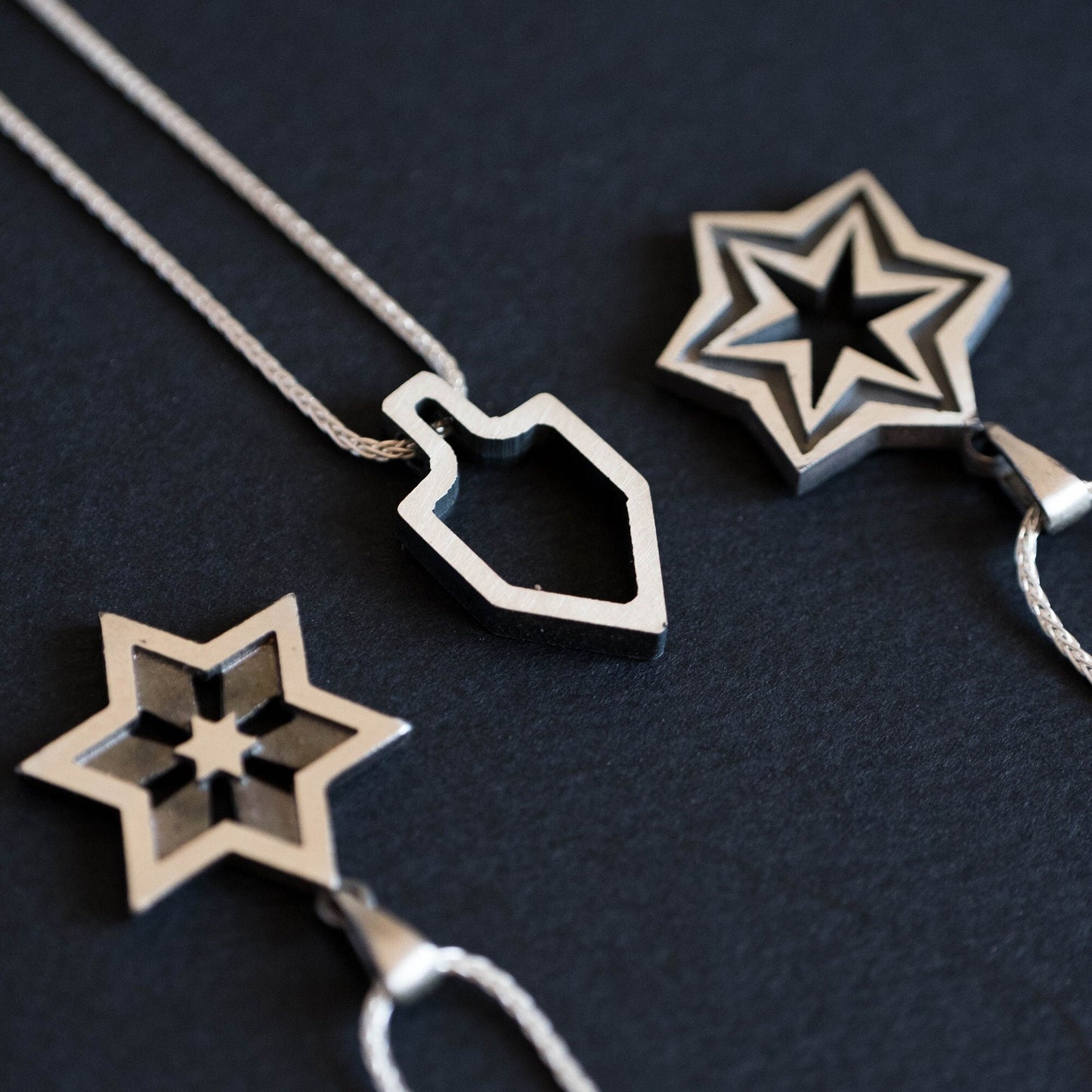 Sterling Silver Dreidel Necklace