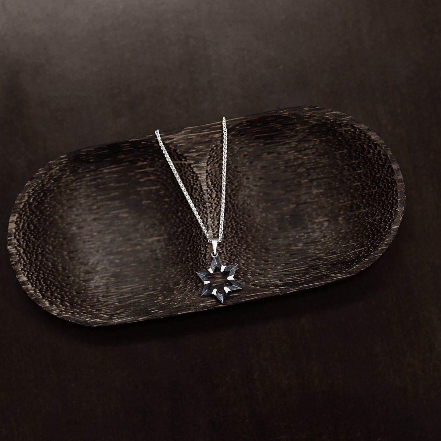 Sharp Star of David Necklace