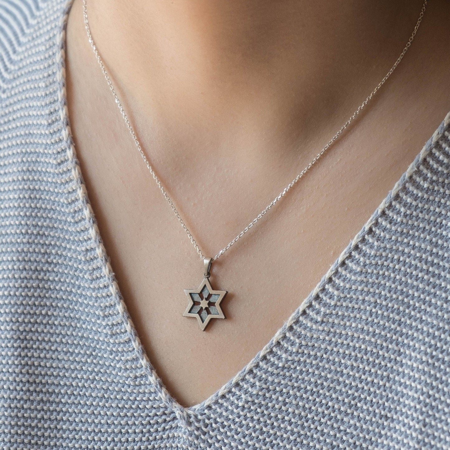 Double Star of David Necklace