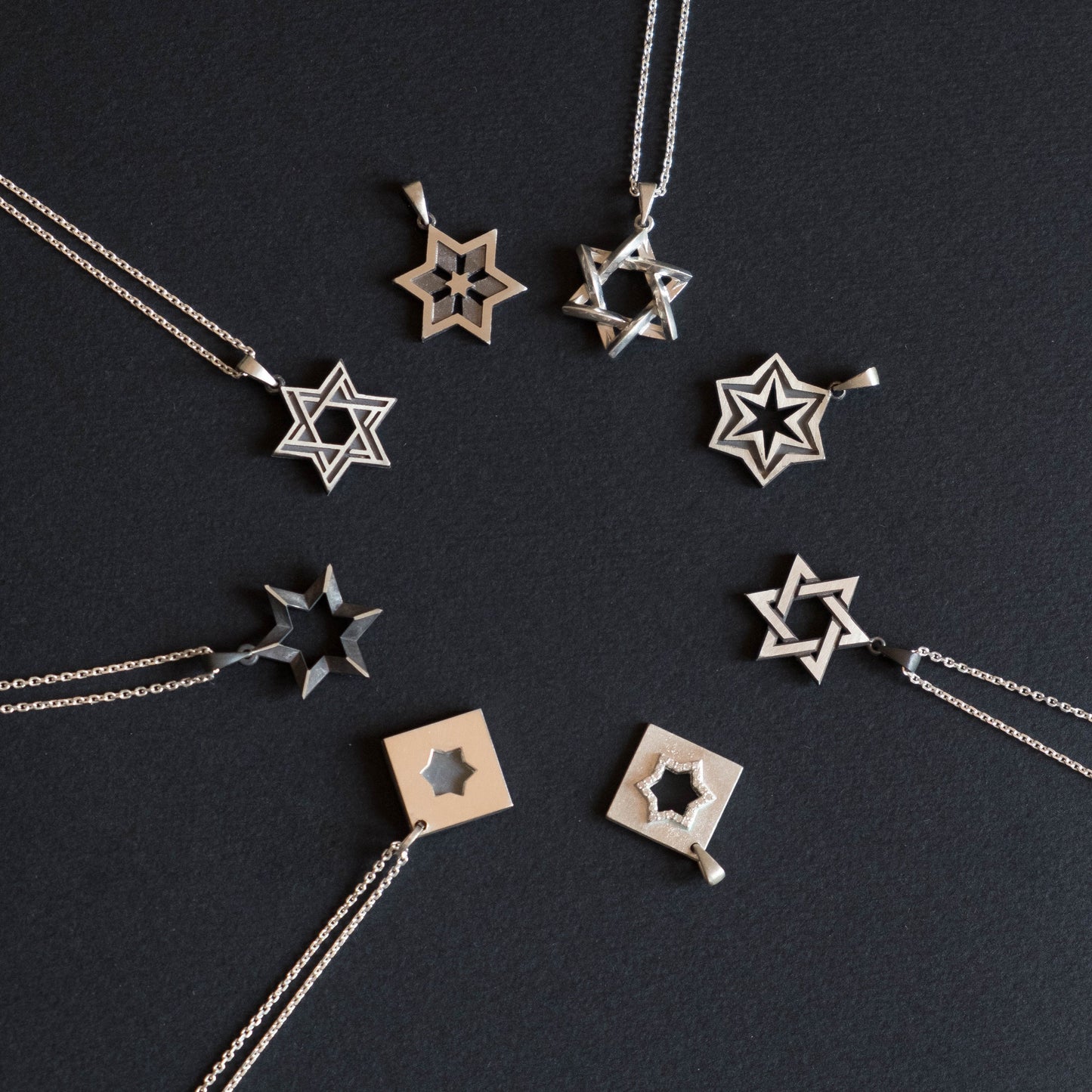 Double Star of David Necklace