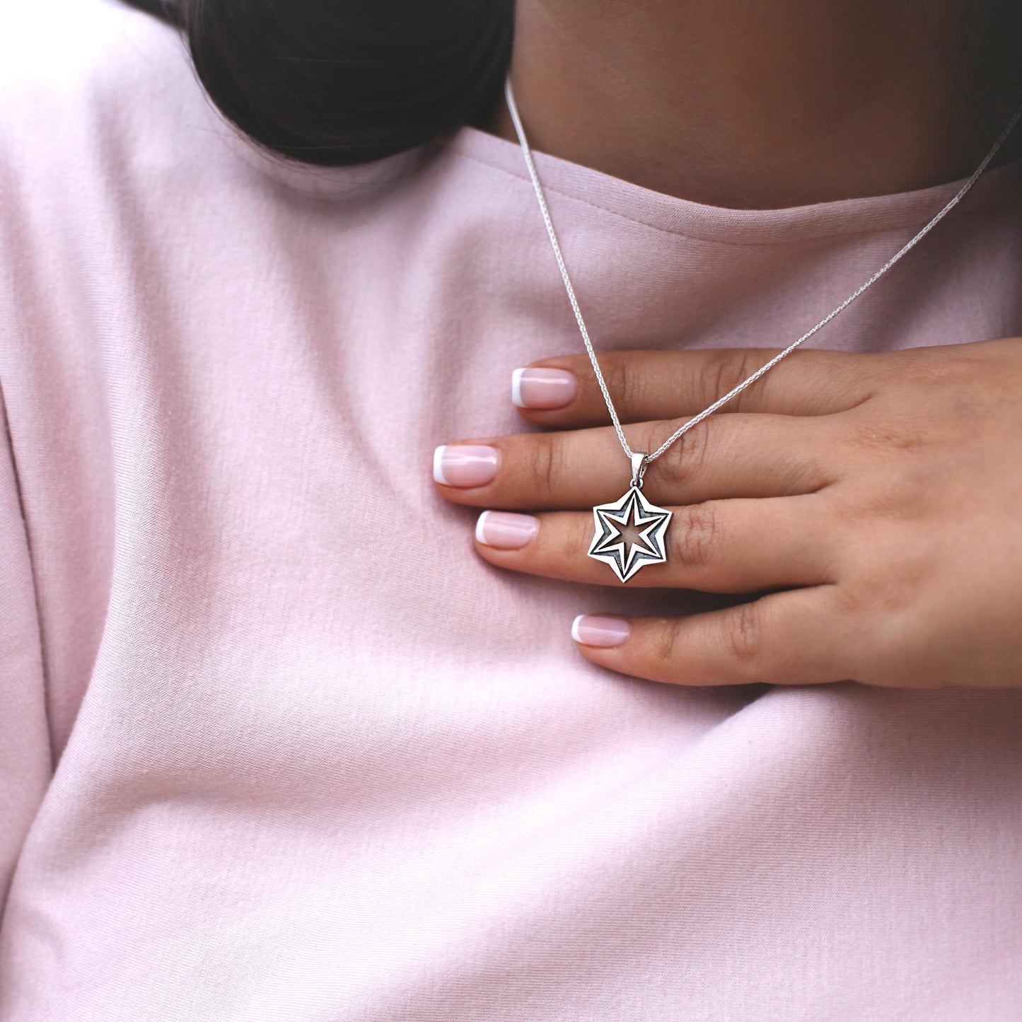 Silver Magen David Necklace