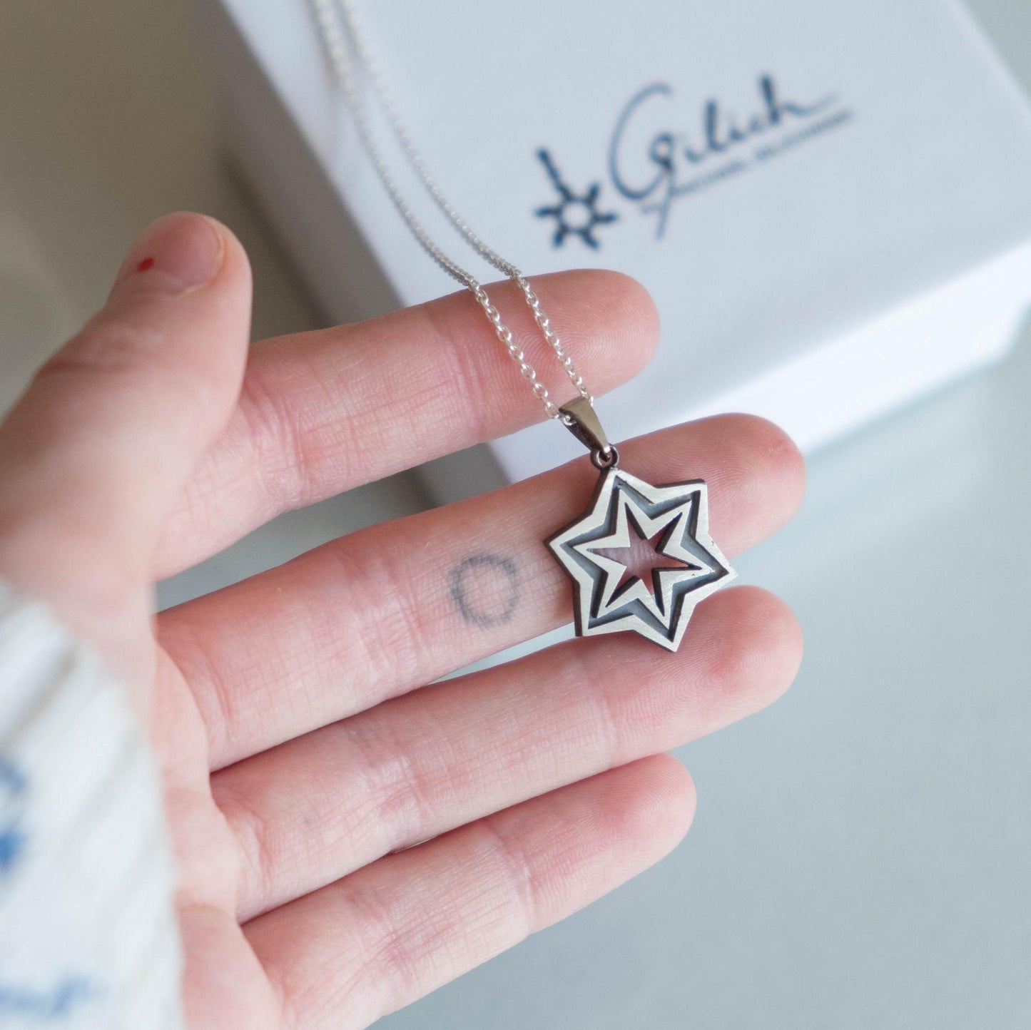 Silver Magen David Necklace