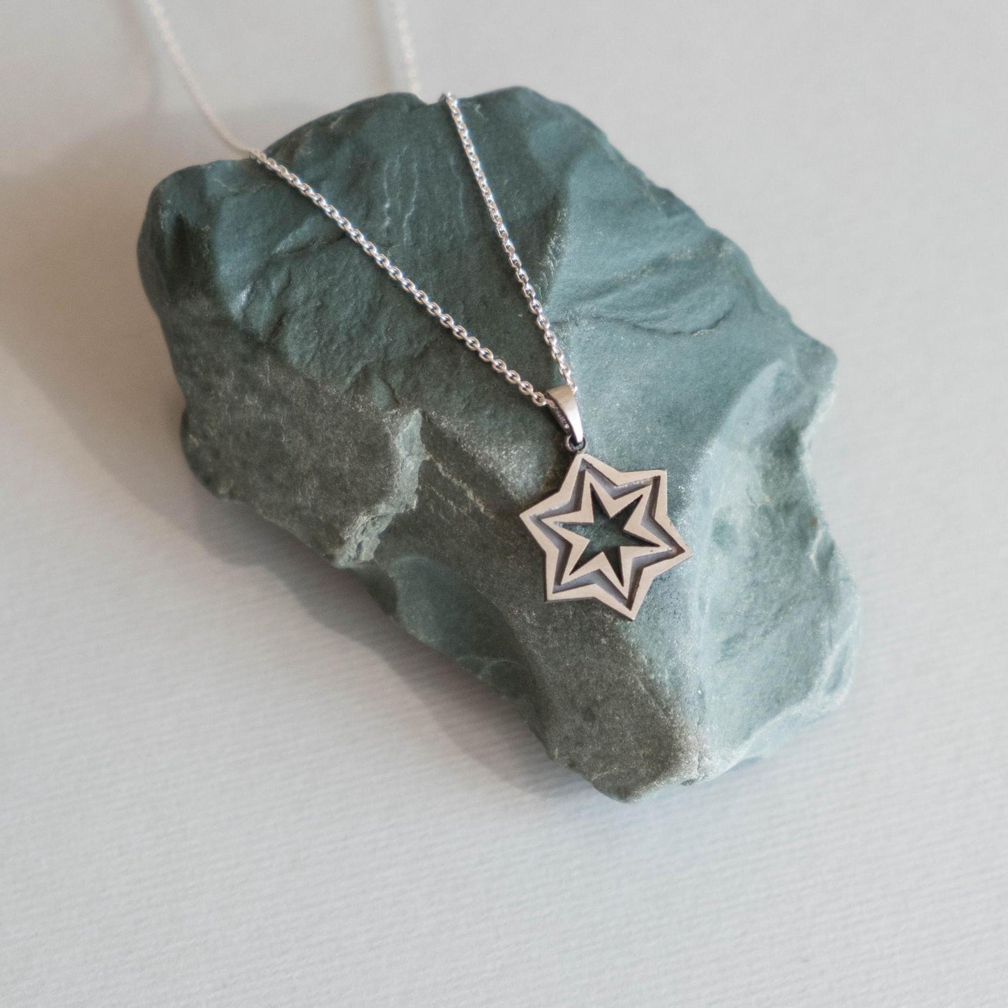 Silver Magen David Necklace