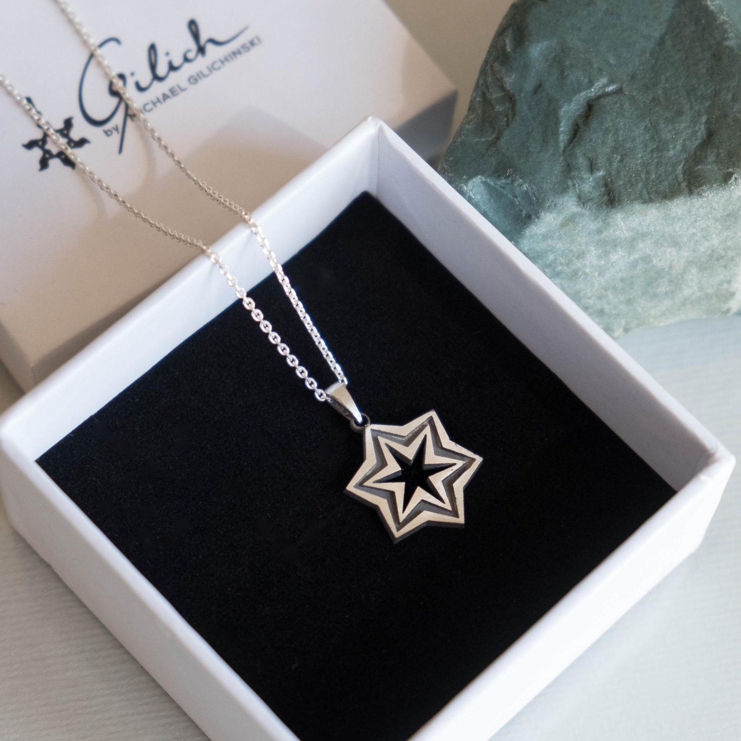 Silver Magen David Necklace