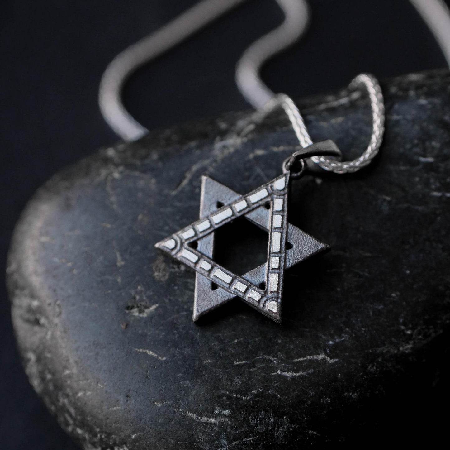 Modern Star of David Necklace